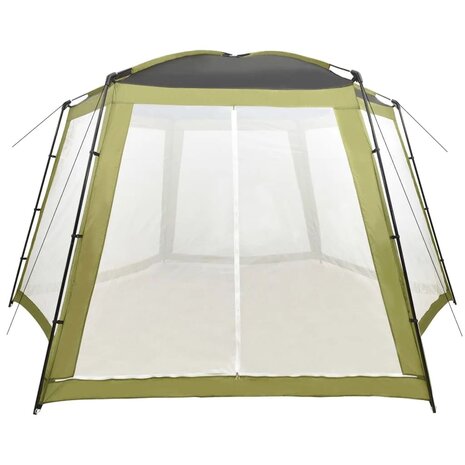 Zwembadtent 590x520x250 cm stof groen 2