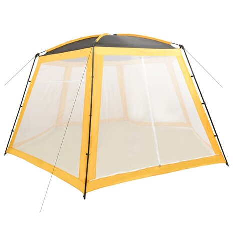 Zwembadtent 590x520x250 cm stof geel 1