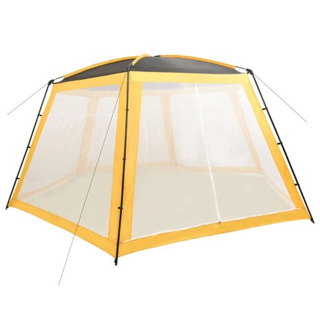 Zwembadtent 660x580x250 cm stof geel 1