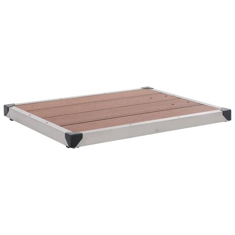 Buitendouche met bruine basis 225 cm roestvrij staal 11
