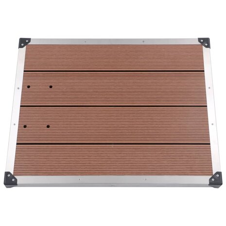 Buitendouche met bruine basis 225 cm roestvrij staal 12