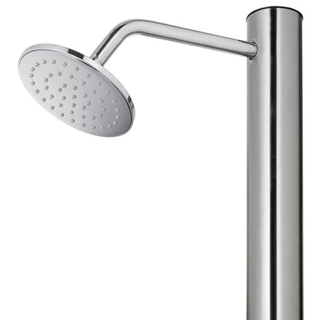 Buitendouche met grijze basis 220 cm roestvrij staal 10