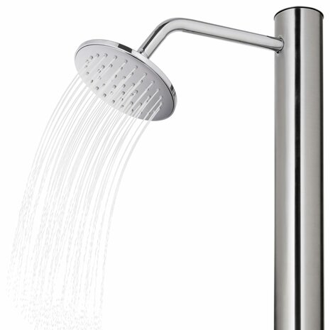 Buitendouche met grijze basis 220 cm roestvrij staal 11