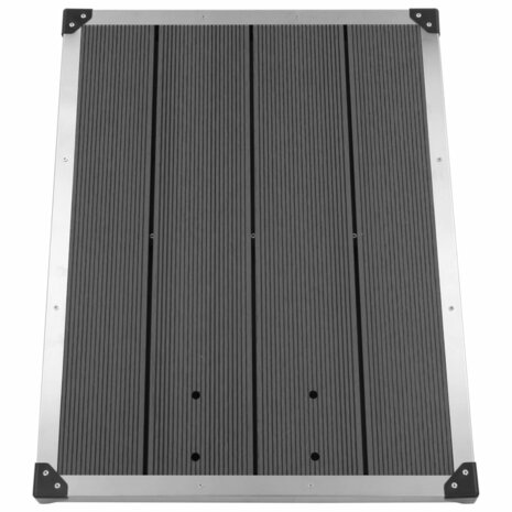 Buitendouche met grijze basis 220 cm aluminium 12