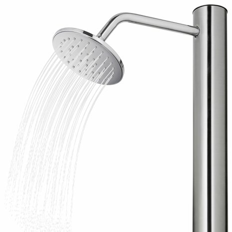 Buitendouche met bruine basis 220 cm roestvrij staal 11