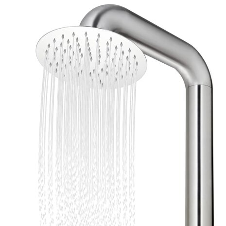 Buitendouche met bruine basis 230 cm roestvrij staal 10