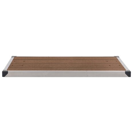 Buitendouche met bruine basis 230 cm roestvrij staal 12