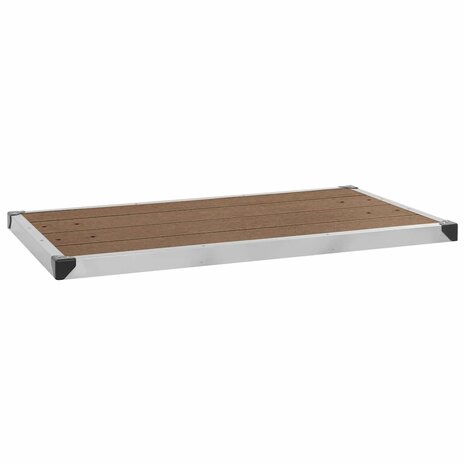 Buitendouche met bruine basis 225 cm roestvrij staal 11