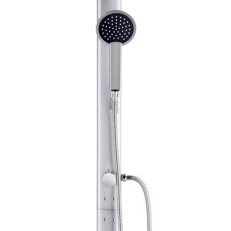 Buitendouche met bruine basis 220 cm aluminium 8