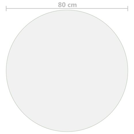 Tafelbeschermer &Oslash;80 cm 2 mm PVC transparant 5