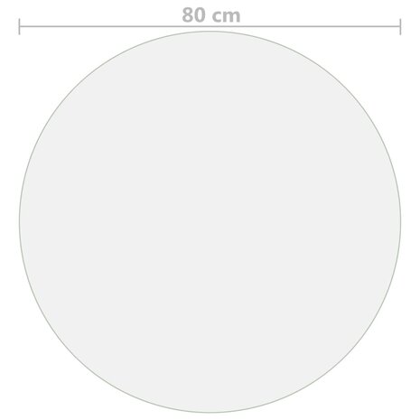 Tafelbeschermer &Oslash;80 cm 1,6 mm PVC mat 5
