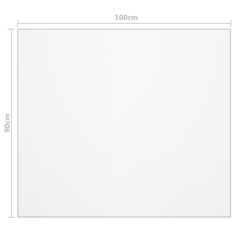 Tafelbeschermer 100x90 cm 1,6 mm PVC mat 6