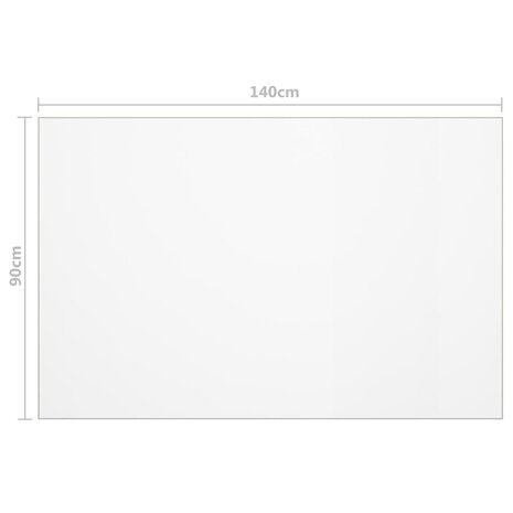 Tafelbeschermer 140x90 cm 1,6 mm PVC transparant 6