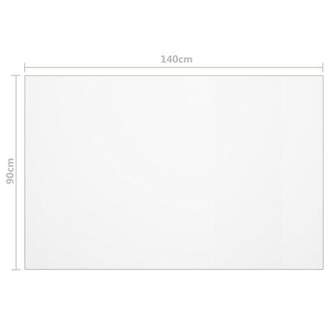Tafelbeschermer 140x90 cm 1,6 mm PVC mat 6