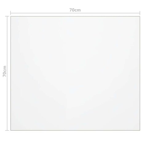 Tafelbeschermer 70x70 cm 1,6 mm PVC mat 6