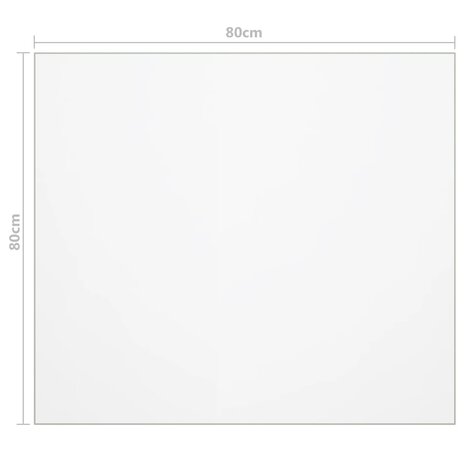 Tafelbeschermer 80x80 cm 1,6 mm PVC transparant 6