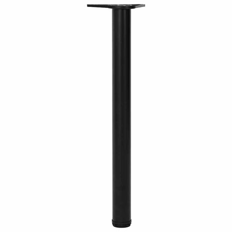 Tafelpoten in hoogte verstelbaar zwart 710 mm 4 st 2