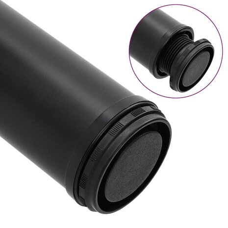 Tafelpoten in hoogte verstelbaar zwart 710 mm 4 st 6