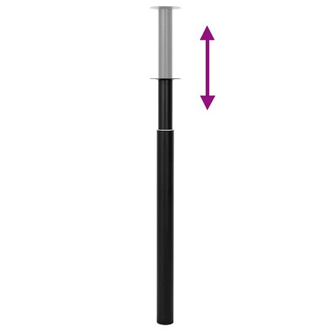 Tafelpoten telescopisch 710-1100 mm zwart 2 st 4