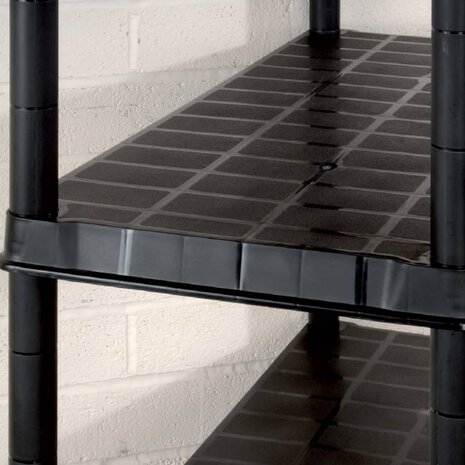 Opbergrek 5-laags 91,5x45,7x185 cm kunststof zwart 6