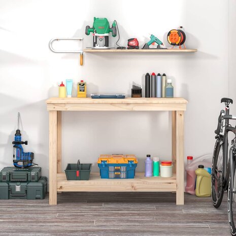 Werkbank 110x50x80 cm massief grenenhout 3