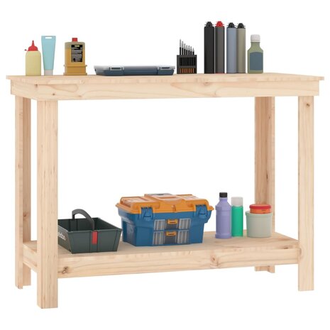 Werkbank 110x50x80 cm massief grenenhout 6