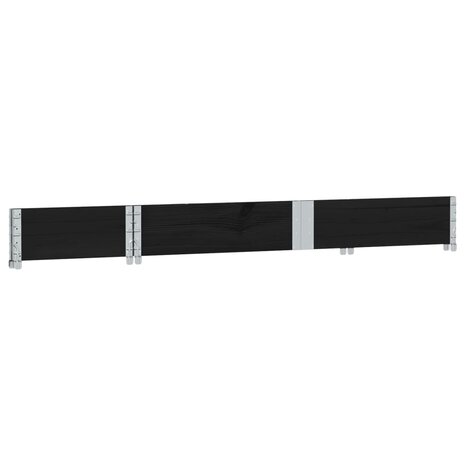 Palletopzetrand 150x50 cm massief grenenhout zwart 4