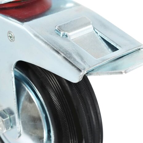Zwenkwielen met dubbele remmen 4 st 160 mm 5