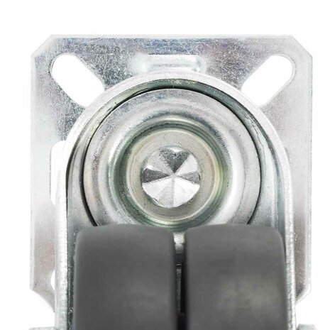 8 st Zwenkwielen dubbel 50 mm 8