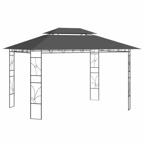 Prieel 160 g/m&sup2; 4x3x2,7 m antracietkleurig 1