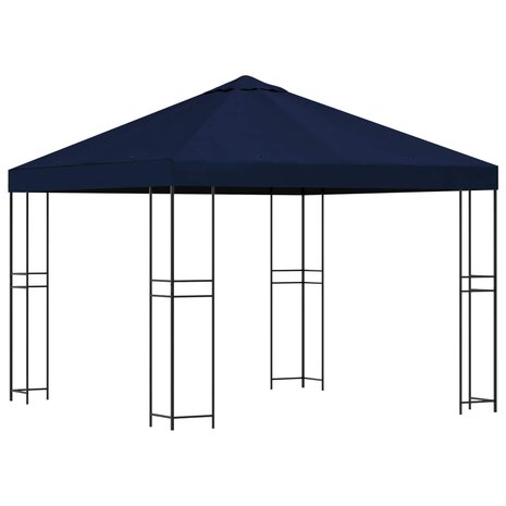 Prieel 3 x 3 m Blauw Polyester en staal 190 gsm 2