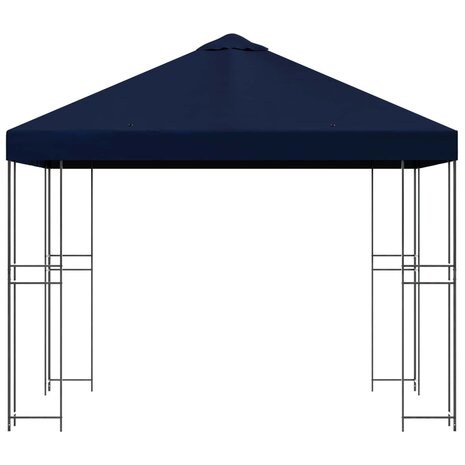 Prieel 3 x 3 m Blauw Polyester en staal 190 gsm 3