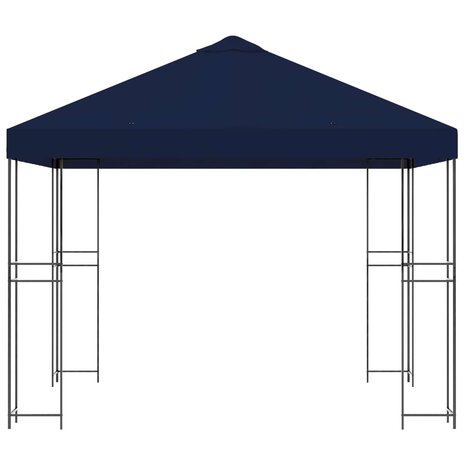 Prieel 3 x 3 m Blauw Polyester en staal 190 gsm 4