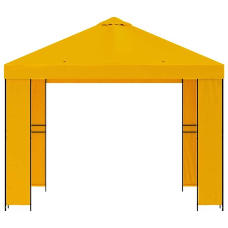 Prieel 3 x 3 m Geel Polyester en staal 190 gsm 3