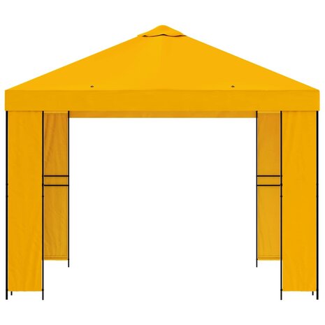 Prieel 3 x 3 m Geel Polyester en staal 190 gsm 4