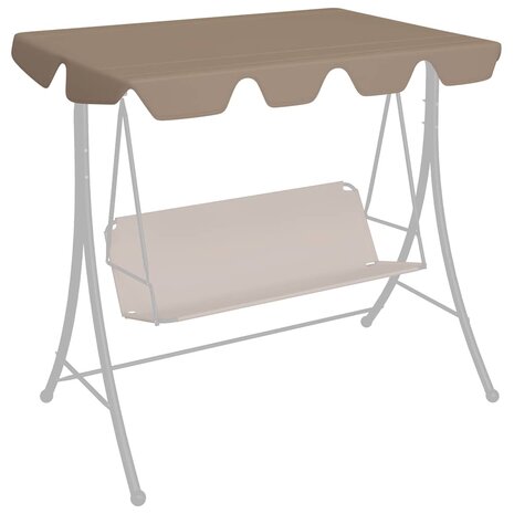 Vervangingsluifel voor schommelbank 188/168x145/110 cm taupe 1