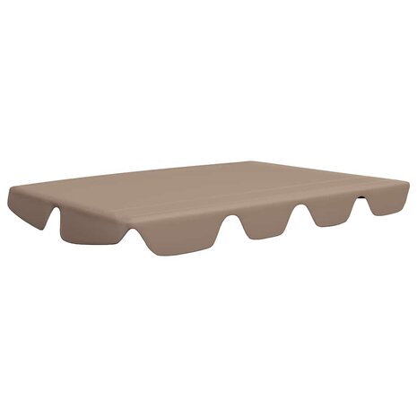 Vervangingsluifel voor schommelbank 150/130x105/70 cm taupe 2