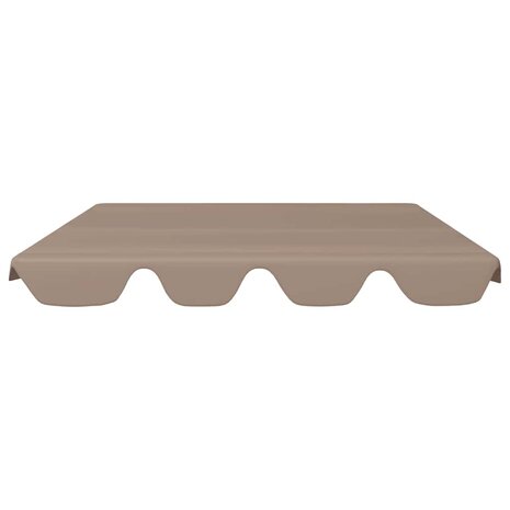 Vervangingsluifel voor schommelbank 150/130x105/70 cm taupe 3