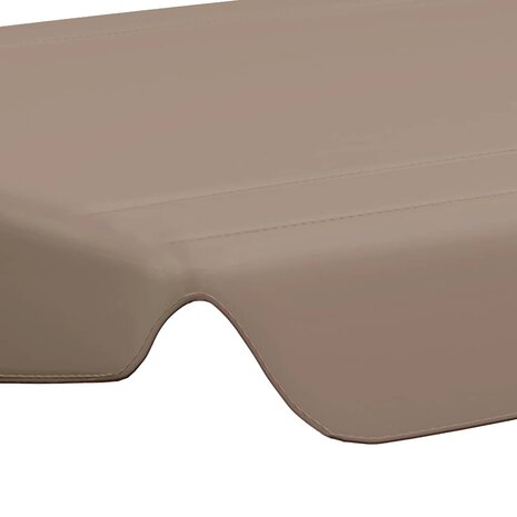 Vervangingsluifel voor schommelbank 150/130x105/70 cm taupe 5