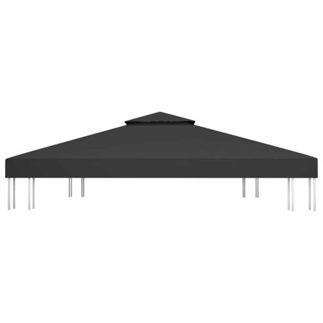 Prieeldak 2-laags 310 g/m&sup2; 4x3 m zwart 3