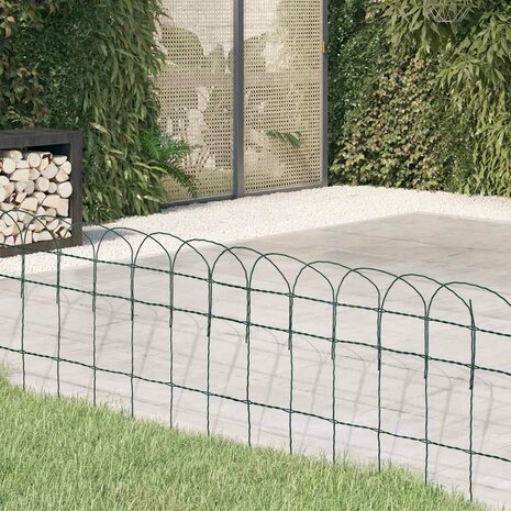 Borderafscheiding 10x0,4 m gepoedercoat ijzer 1