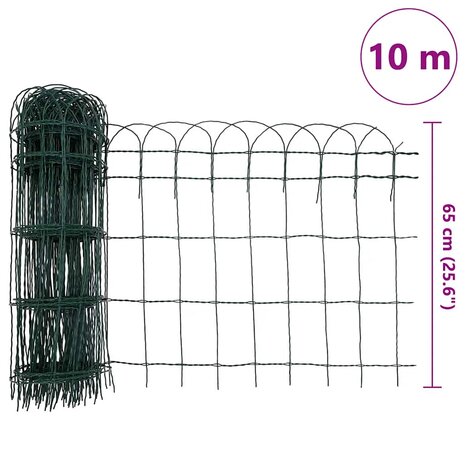 Borderafscheiding 10x0,65 m gepoedercoat ijzer 7