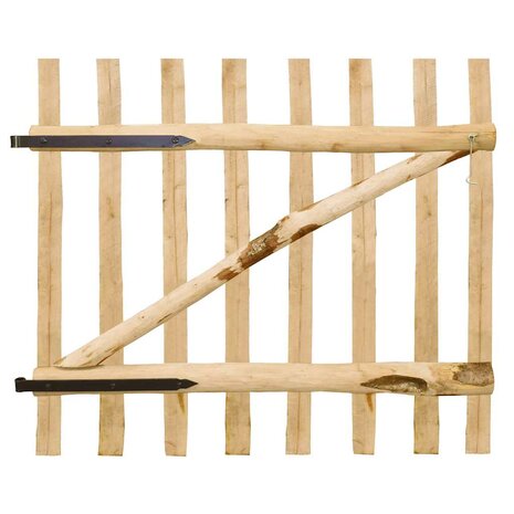 Poort enkel 100x90 cm hazelaarhout 2