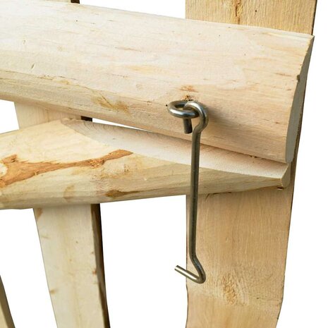 Poort enkel 100x90 cm hazelaarhout 5