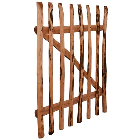 Poort enkel 100x120 cm ge&iuml;mpregneerd hazelaarhout 3