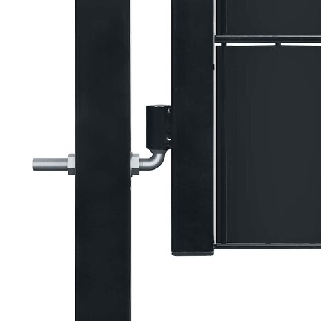Hekpoort PVC en staal 100x81 cm antraciet 3