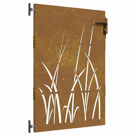 Poort 85x125 cm grasontwerp cortenstaal 2