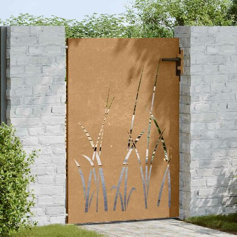 Poort 85x125 cm grasontwerp cortenstaal 3