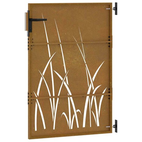 Poort 85x125 cm grasontwerp cortenstaal 6