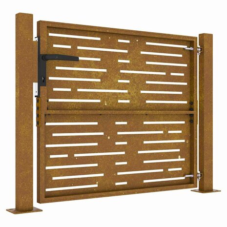 Poort 100x75 cm vierkant cortenstaal 10